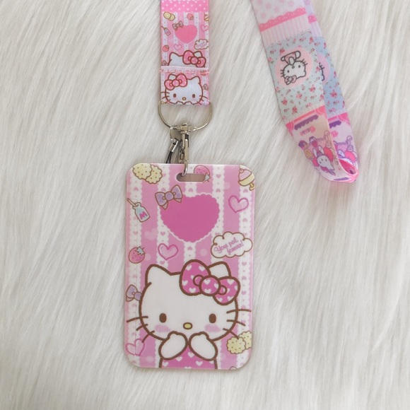 Art Hello Kitty Lanyard With Id Card Holder Poshmark